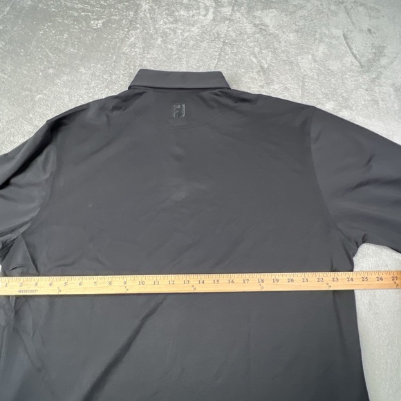 Footjoy Golf Polo‎ Shirt Mens Size XL Black Short Sleeves Performance Rugby - Picture 11 of 11
